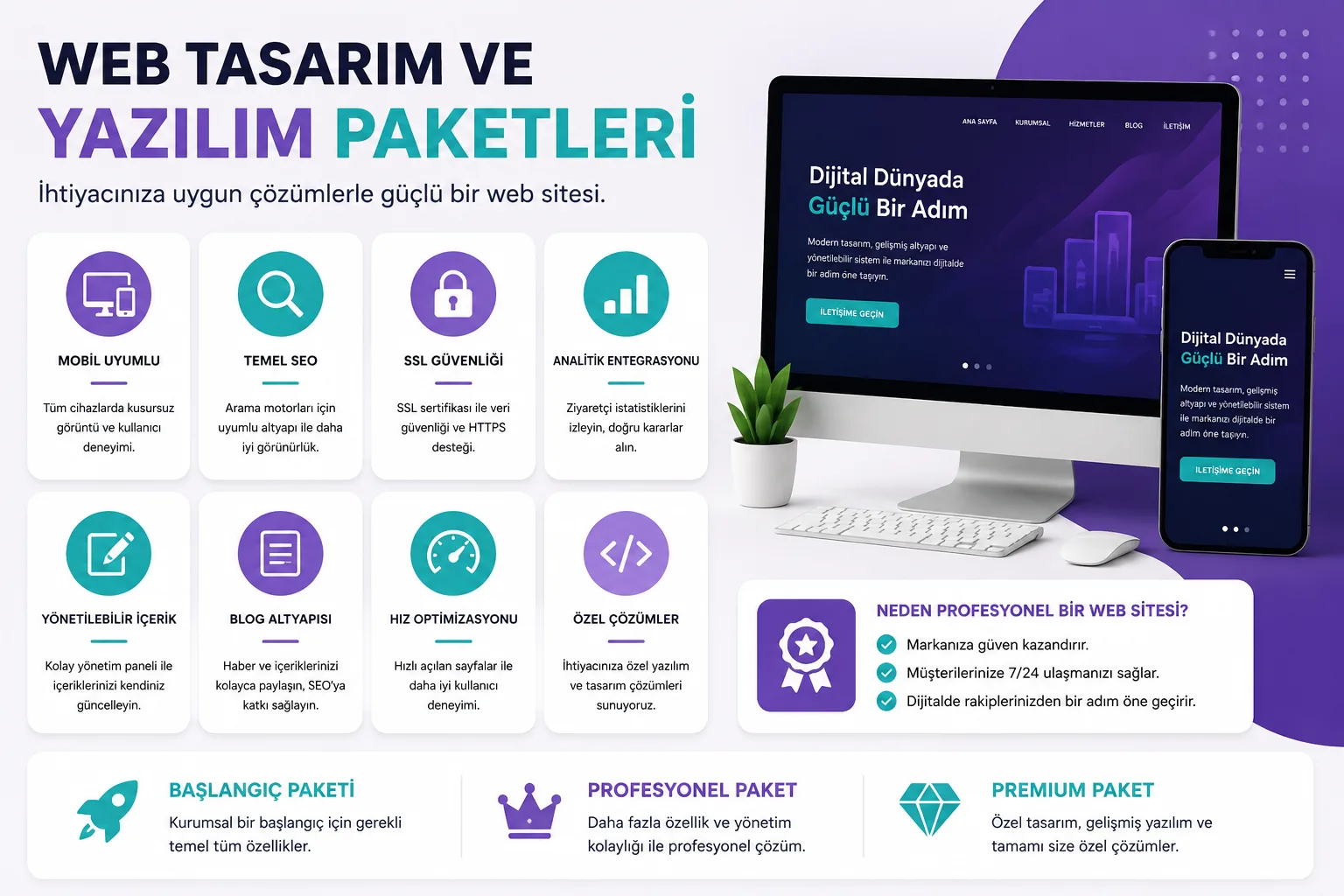 Web Tasarım ve Yazılım Paketleri: Hangi Özellik Ne İşe Yarar?